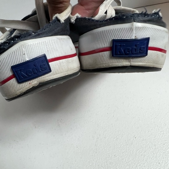 Keds Kickstart Canvas Mule Sneaker Lace-up Slip-on Arch Support Navy Red…Size7 - Picture 4 of 7